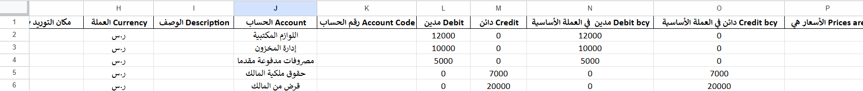 استيراد الأرصدة الافتتاحية دفعة واحدة من ملف إكسيل أو csv