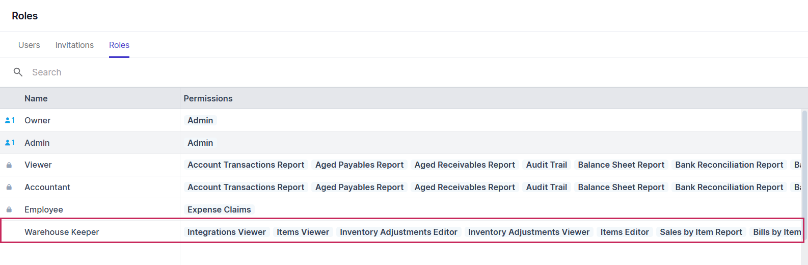 add a new role directly by using the empty row