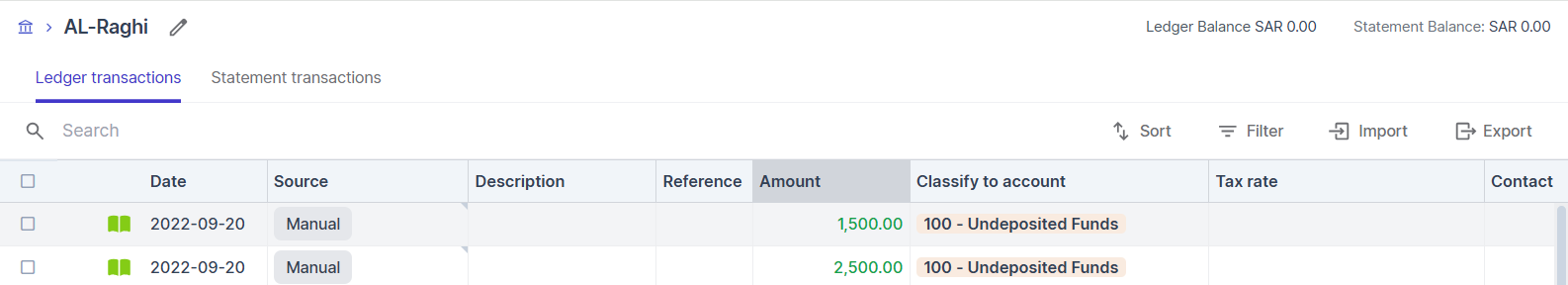 upload your bank statement file