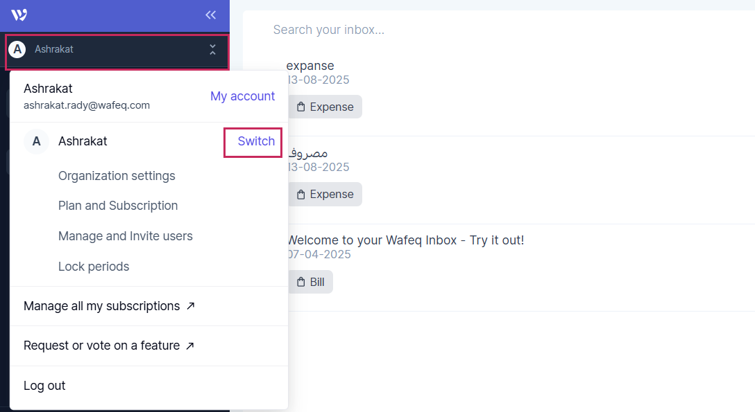Creating a New Organization Within the Same Account