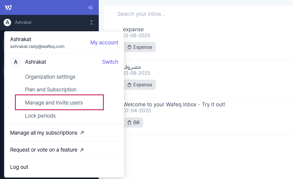 Inviting New Users to Your Company